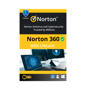 Norton 360 with LifeLock 3 Device (1Year)